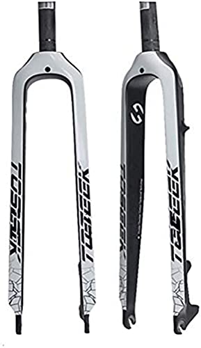 Horquilla de Bicicleta MTB Tenedor de bicicletas MTB Frente rígido 26/27.5 / 29 "Discos de freno de carbono Mountain Bike Fork, 28.6mm Tipo sin rosca Tubo Superlight Bicicleta Forks Frontes Expansor T