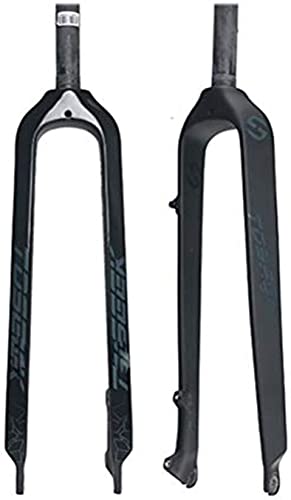 Horquilla de Bicicleta MTB Tenedor de bicicletas MTB Frente rígido 26/27.5 / 29 "Discos de freno de carbono Mountain Bike Fork, 28.6mm Tipo sin rosca Tubo Superlight Bicicleta Forks Frontes Expansor T