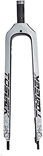 Horquilla de Bicicleta MTB Tenedor de bicicletas MTB Frente rígido 26/27.5 / 29 "Discos de freno de carbono Mountain Bike Fork, 28.6mm Tipo sin rosca Tubo Superlight Bicicleta Forks Frontes Expansor T