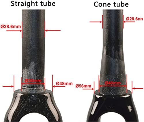 Horquilla De Suspensión Delantera MTB De Fibra De Carbono Completa para Bicicleta 26 27,5 29"Horquilla Rígida De Bicicleta Universal Súper Ligera 400G B,29 Inches