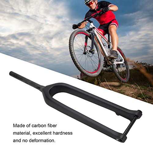 Horquilla de Suspensión para Bicicleta de 26 / 27.5 / 29 Pulgadas, Horquilla Rígida para Bicicleta de Fibra de Carbono de 1-1 / 8 Pulgadas Horquillas Delanteras para Bicicleta de Montaña con Tubo Rect