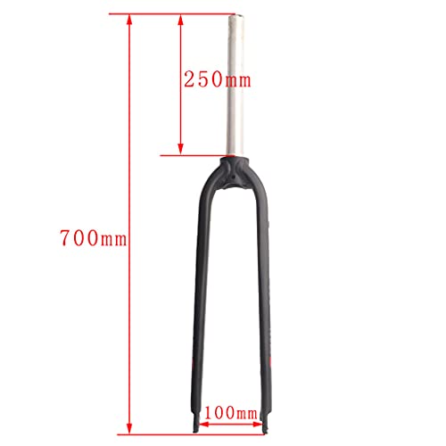 Horquillas rígidas para bicicleta de montaña, Horquilla delantera MTB de aleación de aluminio, Tubo recto Horquillas delanteras de bicicleta, Freno de disco, QR de 9mm, compatible 26/27,5/29",B