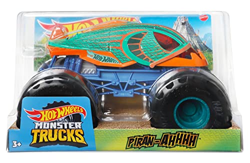 Hot Wheels Monster Trucks Piran-ahhh Coche de juguete, regalo para niños mayores de 3 años (Mattel GTJ34)