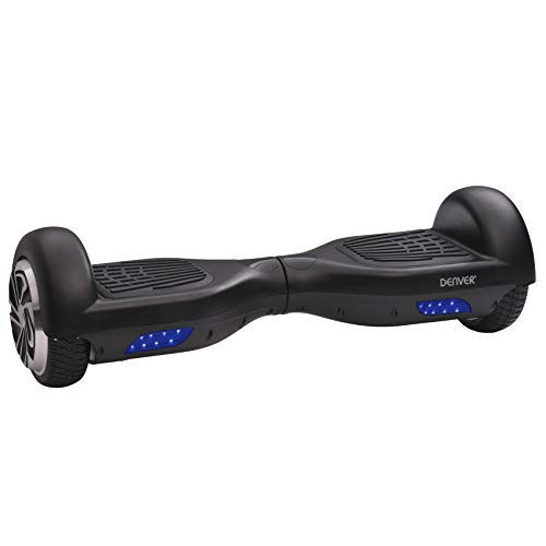 Hoverboard Patinete Eléctrico Equilibrio Denver HBO-6620, Batería Recargable incorporada, 2 Motores de 250 W, Velocidad hasta 12 km/h, Tamaño Rueda 6,5 ", Negro