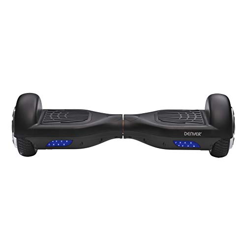 Hoverboard Patinete Eléctrico Equilibrio Denver HBO-6620, Batería Recargable incorporada, 2 Motores de 250 W, Velocidad hasta 12 km/h, Tamaño Rueda 6,5 ", Negro