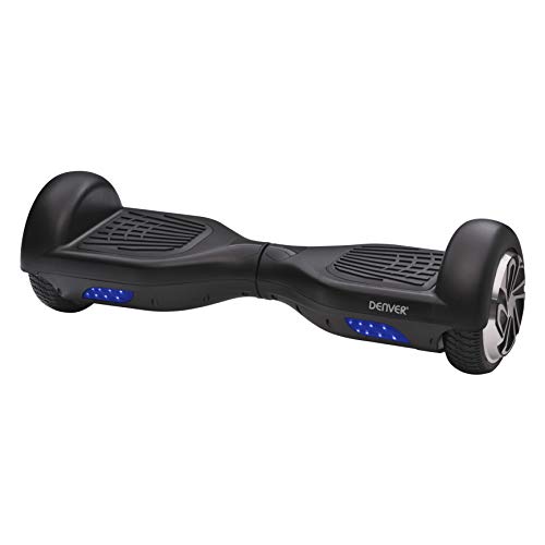 Hoverboard Patinete Eléctrico Equilibrio Denver HBO-6620, Batería Recargable incorporada, 2 Motores de 250 W, Velocidad hasta 12 km/h, Tamaño Rueda 6,5 ", Negro