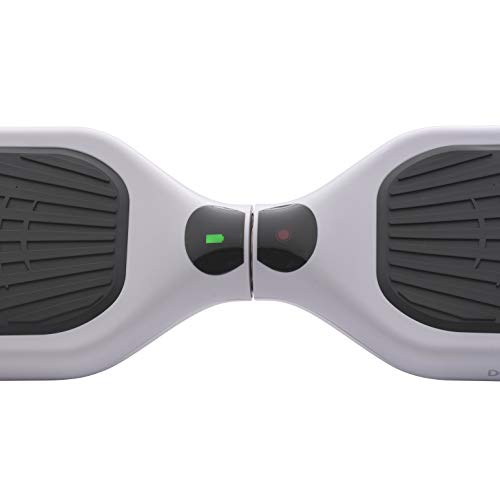 Hoverboard Patinete Eléctrico Equilibrio Denver HBO-6620WHITE. Batería Recargable incorporada. 2 Motores de 250 W. Velocidad hasta 12 km/h. Alcance de hasta 10 km por Carga. Tamaño Rueda 6,5 ", Blanco