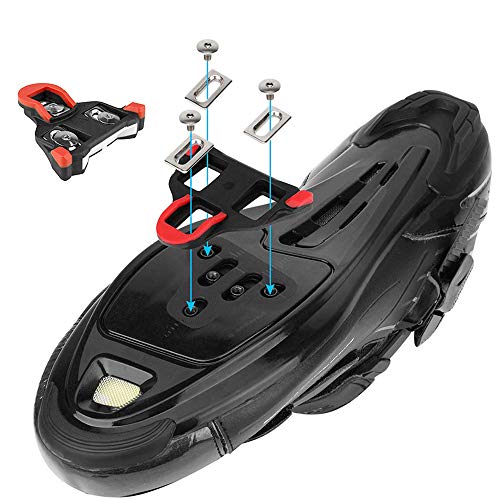 Hrroes 1 Par Tacos de Bicicleta Tacos de Pedal de Bicicleta para Ciclismo de Carretera con Zapatillas de Sistema Shimano SH-11 SPD-SL Con llave, Tornillos y Arandelas (7x8 cm)