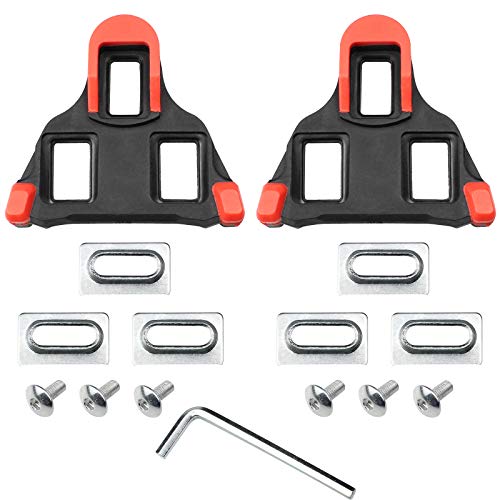 Hrroes 1 Par Tacos de Bicicleta Tacos de Pedal de Bicicleta para Ciclismo de Carretera con Zapatillas de Sistema Shimano SH-11 SPD-SL Con llave, Tornillos y Arandelas (7x8 cm)