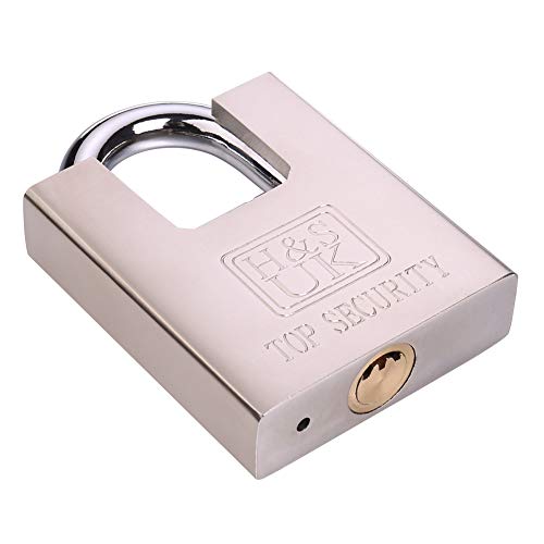 H&S 5 Keys 60mm Heavy Duty Warehouse Container Garage Shutter Padlock Gate Chain Lock