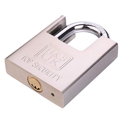 H&S 5 Keys 60mm Heavy Duty Warehouse Container Garage Shutter Padlock Gate Chain Lock