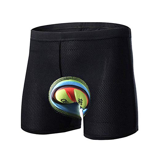 HTTOAR Culote Corto Ciclismo Hombre， Culotes Ciclista Calzoncillos Transpirable y de Secado Rápido Calzoncillos Bici (Amarillo Negro, X-Large)