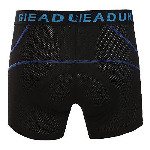 HTTOAR Culotte Ciclismo Hombre， Culotes Ciclista Calzoncillos Transpirable y de Secado Rápido Calzoncillos Bici Culotte Ciclismo Gel (Azul Negro, XX-Large)