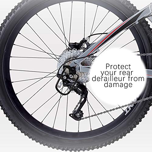 Huahao Protector de Cambio Trasero de Bicicleta 4 Piezas Acero Hierro Protector de portaequipajes de Cambio de Bicicleta Protector de Cambio Trasero de Ciclismo Ajustable para Bicicleta de montaña