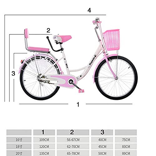 HUAQINEI Bicicleta de 22 Pulgadas, 24 Pulgadas, Hombre, Mujer, Estudiante, Viajero, Ocio Urbano, Transporte, Retro, Bicicleta, Adulto, Princesa, Bicicleta, Negro