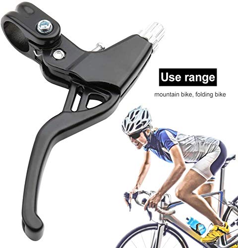 HUGEE Palancas de Freno de Bicicleta - Freno de Mano de Aleación De Aluminio Universal para Bicicleta,Aplicar en Bicicleta de Carretera MTB BMX Freno de Bicicleta,Diámetro 2,2 cm,Un Par (Negro)