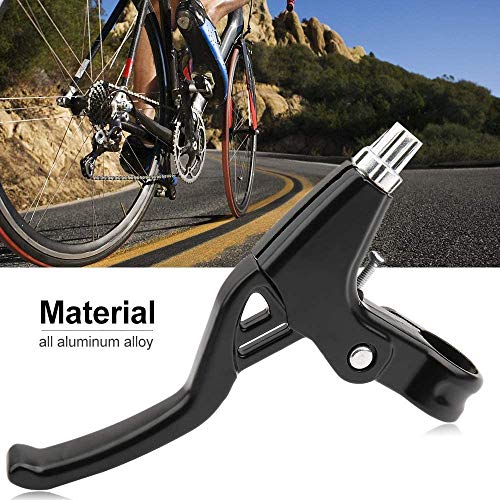 HUGEE Palancas de Freno de Bicicleta - Freno de Mano de Aleación De Aluminio Universal para Bicicleta,Aplicar en Bicicleta de Carretera MTB BMX Freno de Bicicleta,Diámetro 2,2 cm,Un Par (Negro)