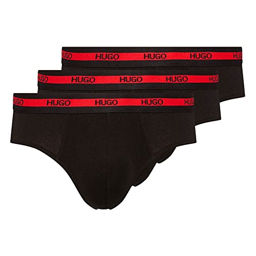 HUGO Hip Brief Twin Pack Bóxer, Negro (Black 001), M 2 para Hombre