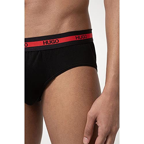 HUGO Hip Brief Twin Pack Bóxer, Negro (Black 001), M 2 para Hombre