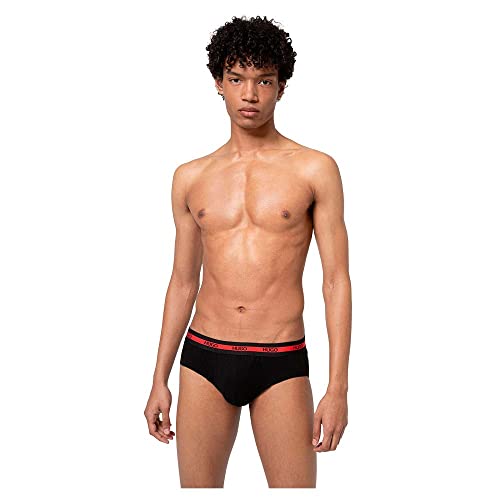 HUGO Hip Brief Twin Pack Bóxer, Negro (Black 001), M 2 para Hombre