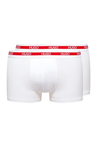 HUGO Trunk Twin Pack Bóxer, Blanco (White 100), S 2 para Hombre