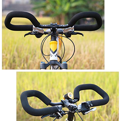 hujio Aoligei Mariposa Manillar de Bicicleta, Manillar de la Bicicleta de aleación de Aluminio de Descanso con Cojín de Esponja, para Bicicleta de Carretera de Triatlón25.4mm