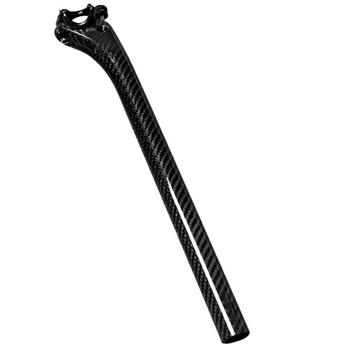 HUOPU Tija de sillín de Fibra de Carbono Completa Bicicleta de Carretera de montaña Ligera MTB 27.2mm / 31.6mm x350mm Tija de sillín (Mate, 27.2mm) (Matte, 31.6mm)