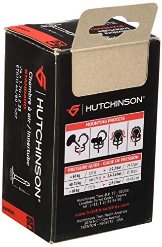  Hutchinson 26 x 1.00-1.25, Cámara, válvula Presta (Fina), 48 mm, Unisex Adulto, Negro