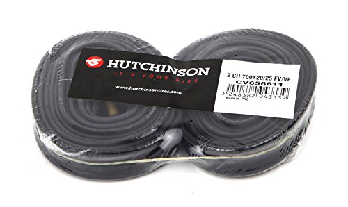 HUTCHINSON Blister 2 Cámaras 700x20-25 Presta válvula 48 mm, Unisex Adulto, Negro, Talla_única