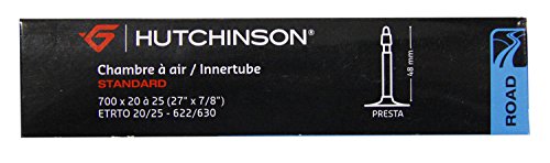 HUTCHINSON Cámara 700x20-25 Presta válvula 48 mm, Unisex Adulto, Negro, 700 x 20 a 25