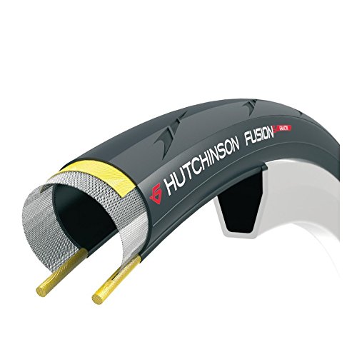 Hutchinson Fusion 5 Performance - Neumático plegable 28", 700 x 23, 23-622 negro/rojo (neumáticos de carretera)