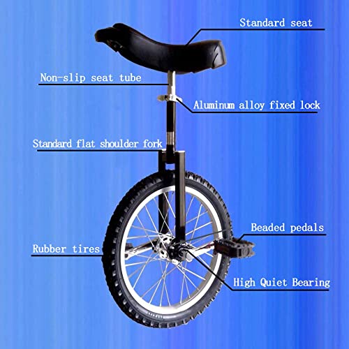 HXFENA Monociclo,Equilibrio de Altura Ajustable Ejercicio de Ciclismo Rueda AcrobáTica Profesional Trainer NeumáTicos Antideslizante,para Kids Adultos Unisex / 18 Inches/Purple