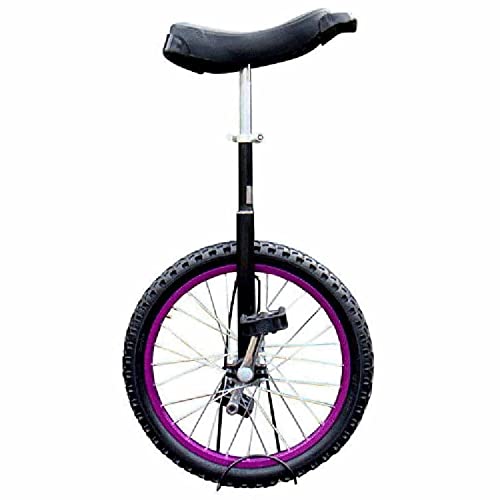 HXFENA Monociclo,Equilibrio de Altura Ajustable Ejercicio de Ciclismo Rueda AcrobáTica Profesional Trainer NeumáTicos Antideslizante,para Kids Adultos Unisex / 18 Inches/Purple