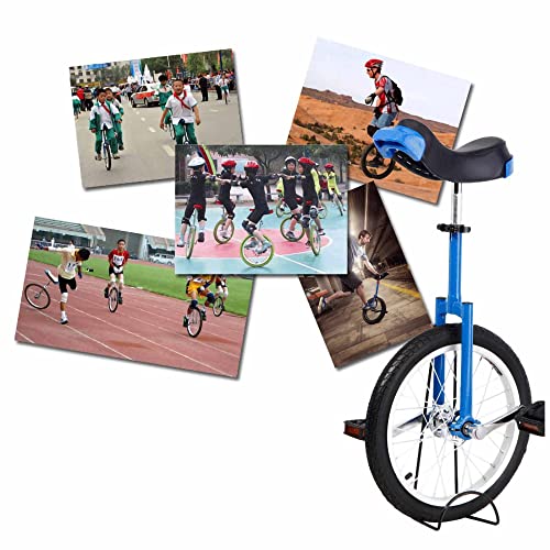 HXFENA Monociclo,Equilibrio de Altura Ajustable Ejercicio de Ciclismo Rueda AcrobáTica Profesional Trainer NeumáTicos Antideslizante,para Kids Adultos Unisex / 18 Inches/Purple