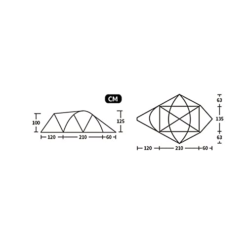 HYAN Tiendas iglú Tunnel Tent 2 Personas Impermeable Espesado y Resistente al frío 70D Nylon A Prueba de Viento Tienda de campaña Ciclismo Ciclismo Tienda de Campaña