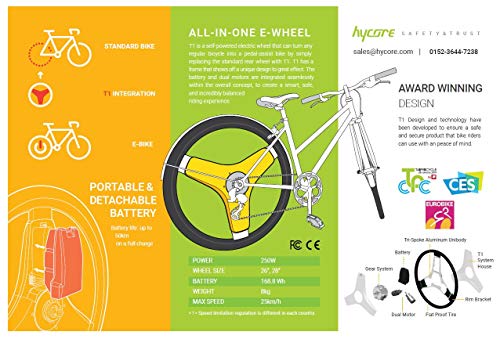 Hycore T1 Merida - Bicicleta eléctrica (27,5 pulgadas, ligera, doble motor)