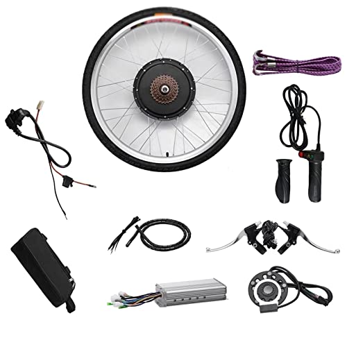 HYCy Kit de conversión de Bicicleta 36V 500W 20"/ 24" / 26"/ 28" / 29"/ 700C Motor de Rueda Delantera/Trasera Kit de Bicicleta eléctrica Buje de Bicicleta eléctrica (500W Rueda tra