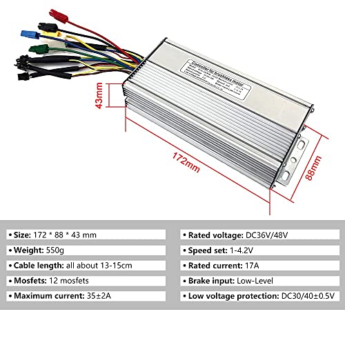 HYCy Kit de conversión de Bicicleta eléctrica, Motor de Cubo de Rueda sin Engranajes sin escobillas Delantero de 48V 1500W, Motor de Alta Velocidad, Rueda Ebike de 24 Pulgadas, con Cont