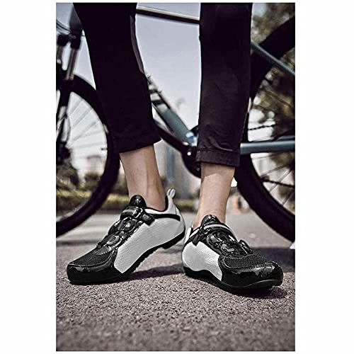 HYQW MTB SPD Ciclismo Zapatos para Hombres Mujeres Ideal para Bicicletas De Montaña XC Ciclocross Bikes Incluidos Triatlón De Carretera En Bicicleta Ciclismo O Interior VIIPOO,Gray-36EU