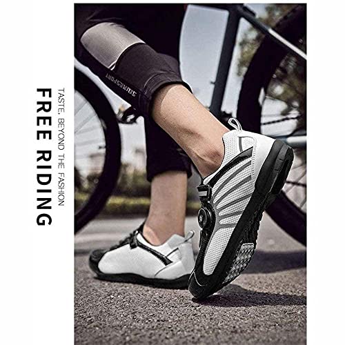 HYQW MTB SPD Ciclismo Zapatos para Hombres Mujeres Ideal para Bicicletas De Montaña XC Ciclocross Bikes Incluidos Triatlón De Carretera En Bicicleta Ciclismo O Interior VIIPOO,Gray-36EU