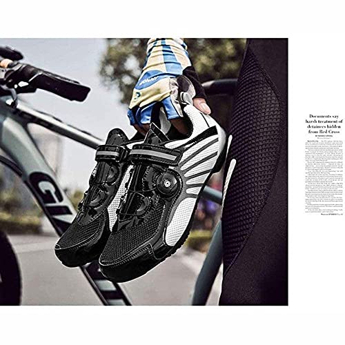 HYQW MTB SPD Ciclismo Zapatos para Hombres Mujeres Ideal para Bicicletas De Montaña XC Ciclocross Bikes Incluidos Triatlón De Carretera En Bicicleta Ciclismo O Interior VIIPOO,Gray-36EU