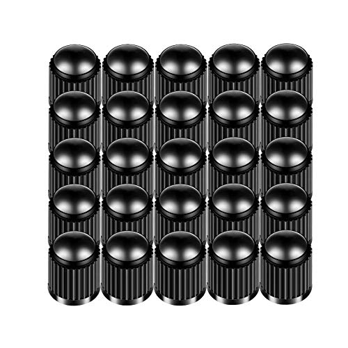 HZJD 25 tapones de válvula de neumático, con anillo de goma, fundas universales para coches, SUV, bicicleta y bicicleta, camiones,motocicletas,sellado hermético,atornillado,uso de fácil agarre