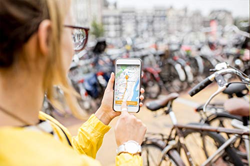 I LOCK IT Candado GPS para bicicleta con GPS Live Tracking, aplicación para smartphone, sistema de alarma inteligente de 110 dB, evacuación de radios.