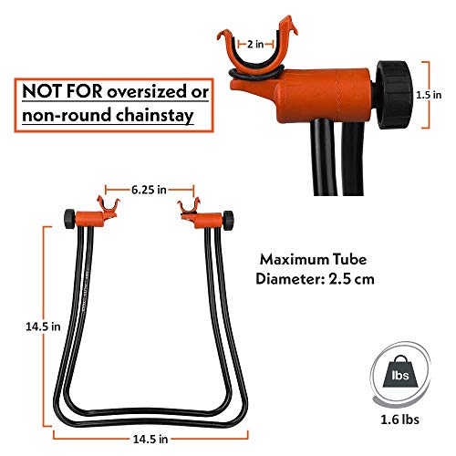 Ibera Soporte De Bicicleta Uso Fácil, Altura Ajustable, Soporte Mecánico Plegable para Reparación Y para Almacenamiento De Bicicleta