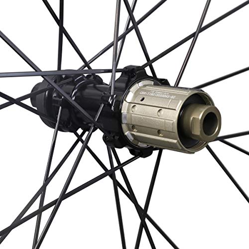 ICAN Ruedas de Disco BD50 700C Clincher Tubeless Ready Freno de Disco Centerlock 12x100/12x142mm 1678g