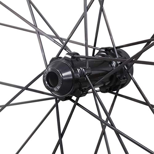 ICAN Ruedas de Disco BD50 700C Clincher Tubeless Ready Freno de Disco Centerlock 12x100/12x142mm 1678g