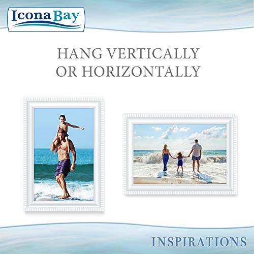 Icona Bay 10x15cm Picture Frames (White, 6 Pack), Beautifully Detailed Molding, Picture Frame Set, Wall Mount or Table Top, Inspirations Collection