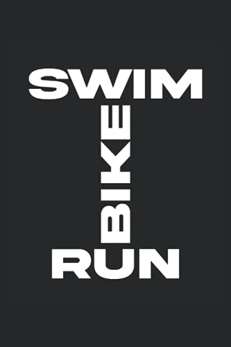 Idea de regalo de carrera de natación en bicicleta de triatlón: Tareas de cuaderno forradas Diario (15. 24 x 22. 86 cm) con 120 páginas