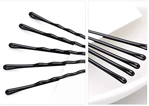 Ifrich 50 Piezas Horquillas de Clips, 5 cm Horquillas Onduladas Bobby Pins, negro Pinzas de Metal el Pelo Horquillas pelo Mujer para Mujeres, Niñas y Salón de Peluquería