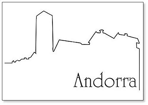 Imán para nevera con diseño de la ciudad de Andorra La Vella